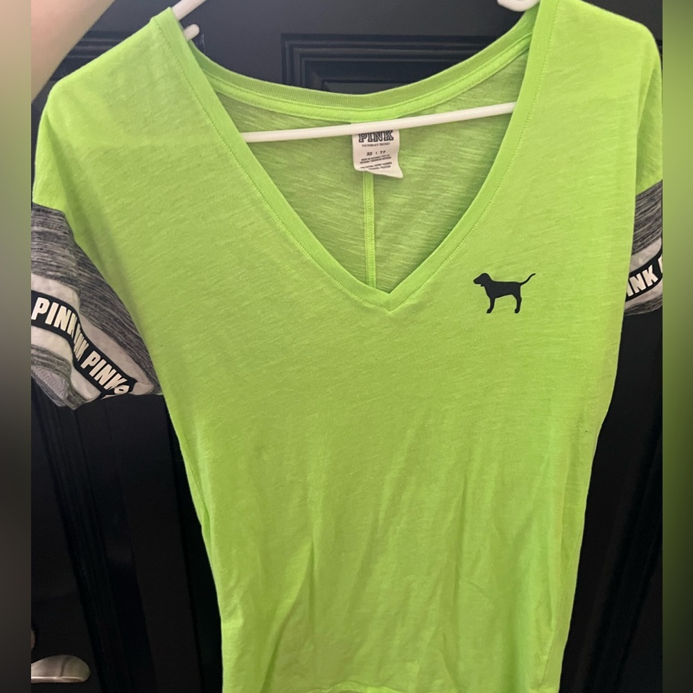 Victoria secret pink lime green shirt